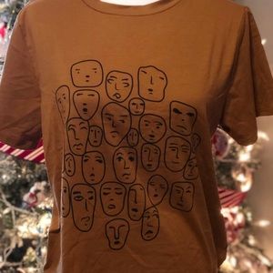 SHEIN clay faces shirt